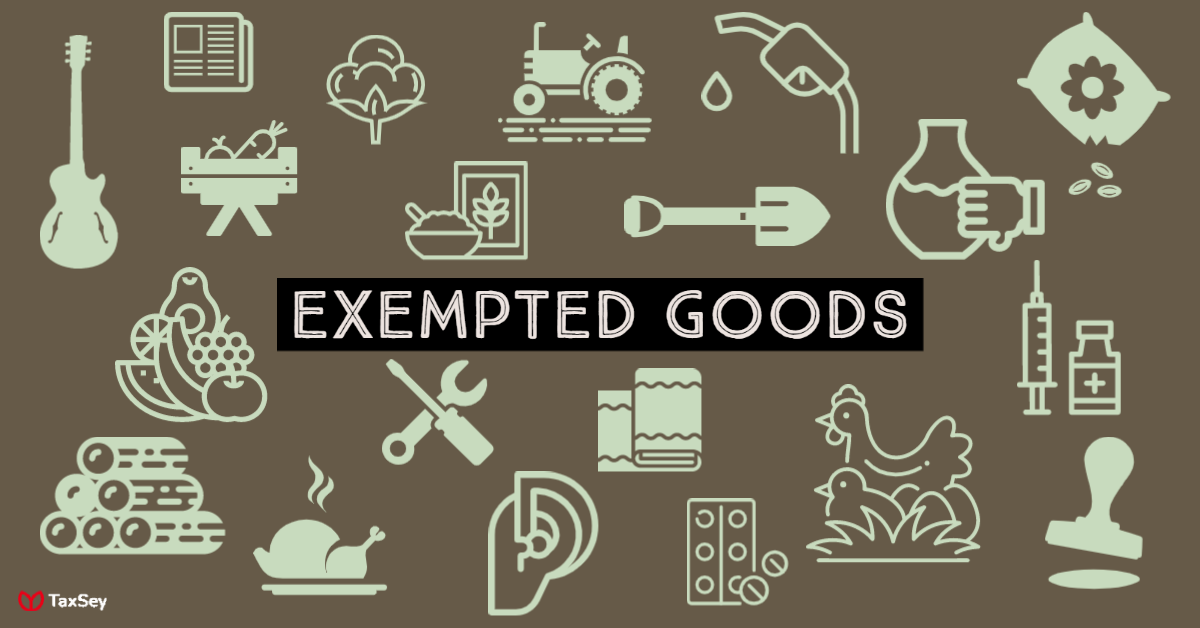  GST Exemption - GOODS